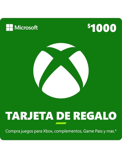 Dinero virtual Xbox Live México 1000 MXN Xbox