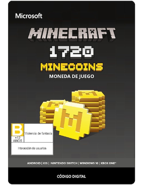 Dinero virtual Minecraft 1720 points Xbox One