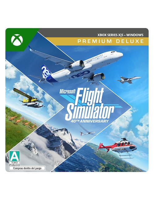 Microsoft Flight Simulator 40th Anniversary Premium Deluxe Edition juego eléctronico descargable para Xbox Series X/S y Windows