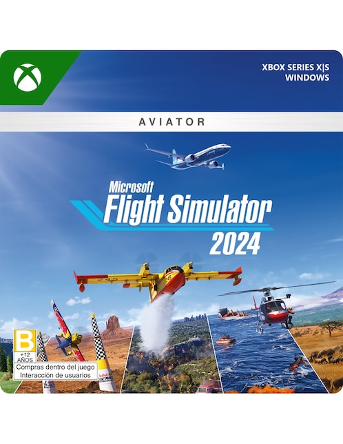 Microsoft Flight Simulator 2024 Aviator Edition aviador contenido descargable Xbox Series S/X y Windows