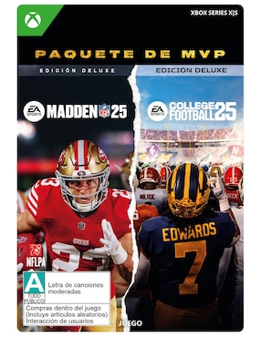 EA Sports MVP Bundle (Madden NFL 25 & College Football 25 - Deluxe Edition) Juego Digital Consola Xbox Series X|S