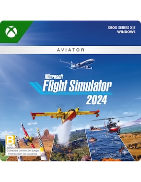 Microsoft Flight Simulator 2024 Aviator Edition Aviador Contenido Descargable Xbox Series S/X Y Windows